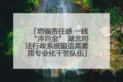 增强责任感 一线“淬真金” 湖北司法行政系统锻造高素质专业化干警队伍