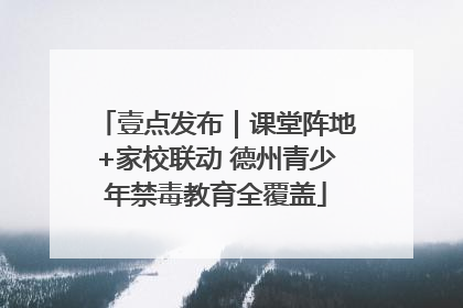 壹点发布｜课堂阵地+家校联动 德州青少年禁毒教育全覆盖