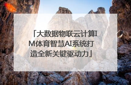 大数据物联云计算IM体育智慧AI系统打造全新关键驱动力