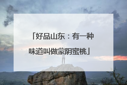 好品山东：有一种味道叫做蒙阴蜜桃