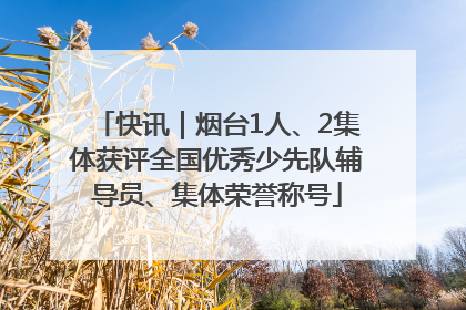快讯｜烟台1人、2集体获评全国优秀少先队辅导员、集体荣誉称号