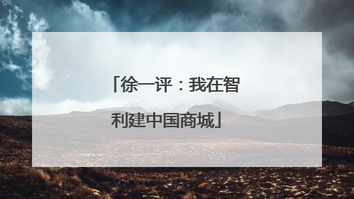 徐一评：我在智利建中国商城