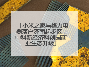 小米之家与格力电器落户济南起步区，中科新经济科创园商业生态升级