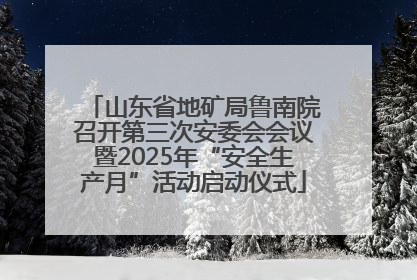 山东省地矿局鲁南院召开第三次安委会会议暨2025年“安全生产月”活动启动仪式