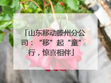 山东移动滕州分公司：“移”起“童”行，惊喜相伴