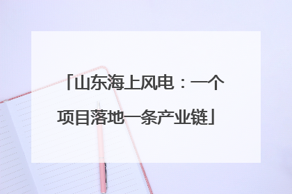 山东海上风电：一个项目落地一条产业链