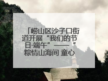 崂山区沙子口街道开展“我们的节日·端午”——“粽情山海间 童心乘风浪”文明实践活动