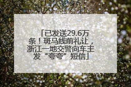 已发送29.6万条！斑马线前礼让，浙江一地交警向车主发“夸夸”短信