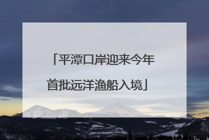 平潭口岸迎来今年首批远洋渔船入境