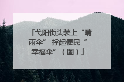 弋阳街头装上“晴雨伞” 撑起便民“幸福伞”（图）