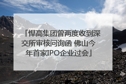悍高集团曾两度收到深交所审核问询函 佛山今年首家IPO企业过会