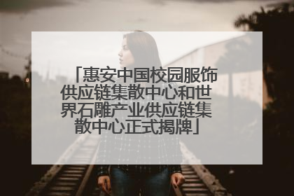 惠安中国校园服饰供应链集散中心和世界石雕产业供应链集散中心正式揭牌