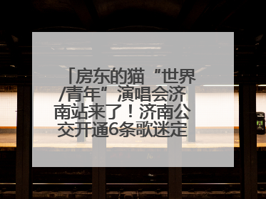 房东的猫“世界/青年”演唱会济南站来了！济南公交开通6条歌迷定制专线
