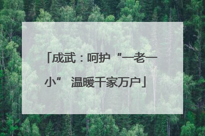 成武：呵护“一老一小” 温暖千家万户