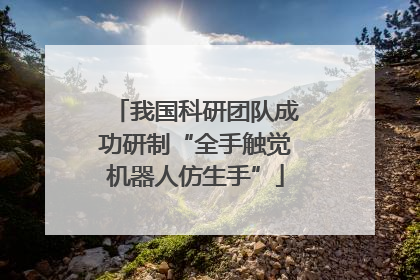 我国科研团队成功研制“全手触觉机器人仿生手”