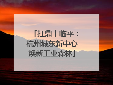 扛鼎丨临平：杭州城东新中心焕新工业森林
