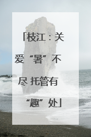 枝江：关爱“暑”不尽 托管有“趣”处