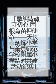 擎旗铸魂守初心 固根育苗担使命——天长市炳辉小学与萧县师范学校附属小学结对共建活动纪实