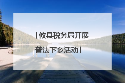 攸县税务局开展普法下乡活动