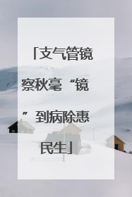 支气管镜察秋毫“镜”到病除惠民生