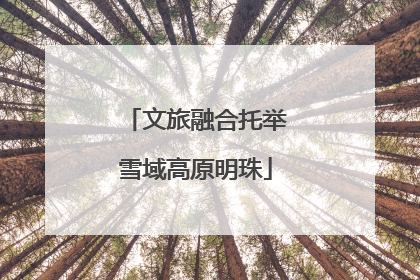 文旅融合托举雪域高原明珠