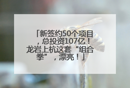 新签约50个项目，总投资107亿！龙岩上杭这套“组合拳”，漂亮！