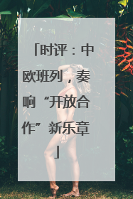 时评：中欧班列，奏响“开放合作”新乐章
