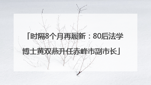 时隔8个月再履新：80后法学博士黄双燕升任赤峰市副市长
