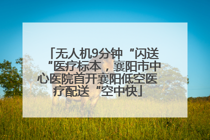无人机9分钟“闪送“医疗标本，襄阳市中心医院首开襄阳低空医疗配送“空中快