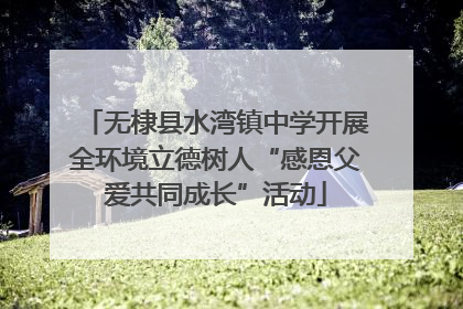 无棣县水湾镇中学开展全环境立德树人“感恩父爱共同成长”活动