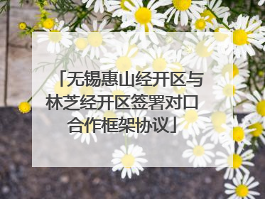 无锡惠山经开区与林芝经开区签署对口合作框架协议