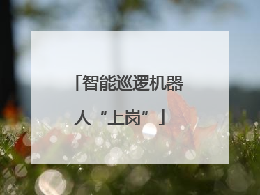 智能巡逻机器人“上岗”