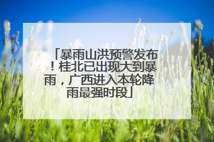 暴雨山洪预警发布！桂北已出现大到暴雨，广西进入本轮降雨最强时段