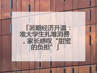 暑期经济升温：准大学生扎堆消费，家长感叹“甜蜜的负担”