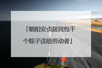 朝阳安贞居民包千个粽子送给劳动者