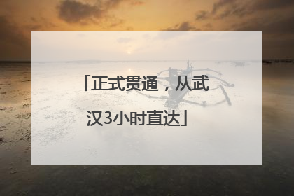 正式贯通，从武汉3小时直达
