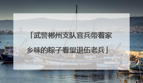 武警郴州支队官兵带着家乡味的粽子看望退伍老兵