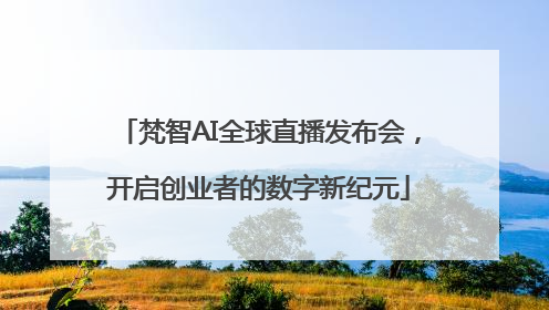 梵智AI全球直播发布会，开启创业者的数字新纪元