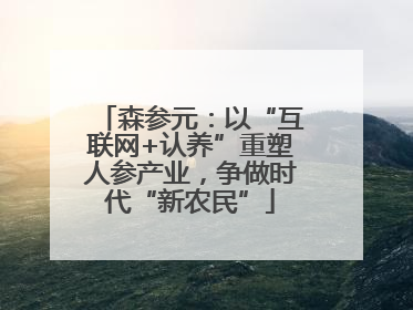 森参元：以“互联网+认养”重塑人参产业，争做时代“新农民”
