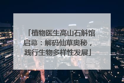 植物医生高山石斛馆启幕：解码仙草奥秘，践行生物多样性发展