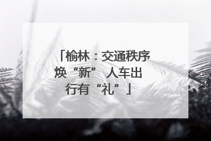 榆林：交通秩序焕“新” 人车出行有“礼”