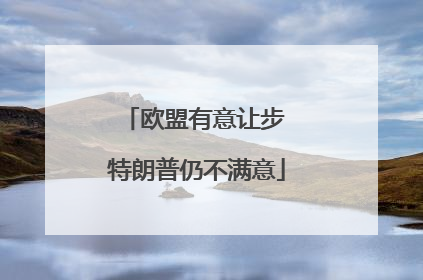 欧盟有意让步 特朗普仍不满意