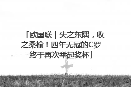 欧国联｜失之东隅，收之桑榆！四年无冠的C罗终于再次举起奖杯