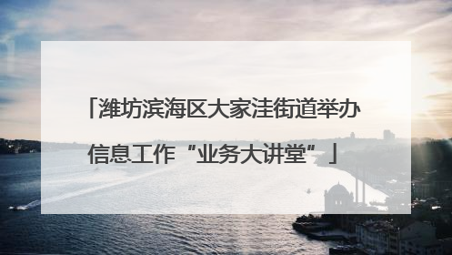潍坊滨海区大家洼街道举办信息工作“业务大讲堂”