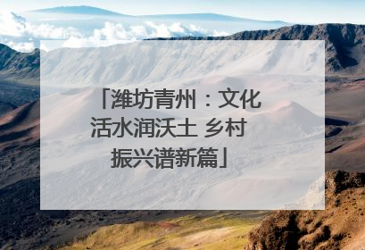 潍坊青州：文化活水润沃土 乡村振兴谱新篇