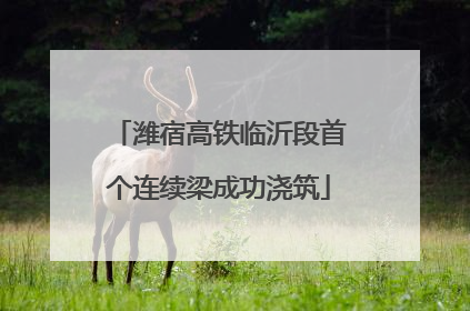 潍宿高铁临沂段首个连续梁成功浇筑