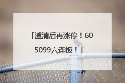 澄清后再涨停！605099六连板！