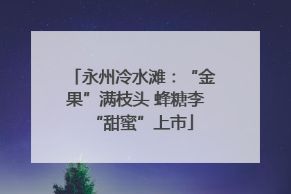 永州冷水滩：“金果”满枝头 蜂糖李“甜蜜”上市