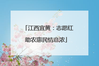 江西宜黄：志愿红助农惠民情意浓