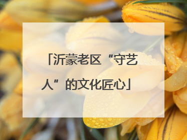 沂蒙老区“守艺人”的文化匠心